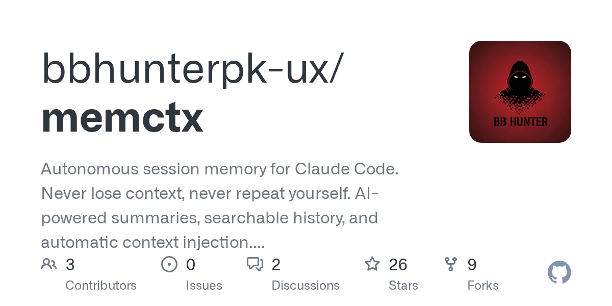 Memctx — AI skill for Claude Code