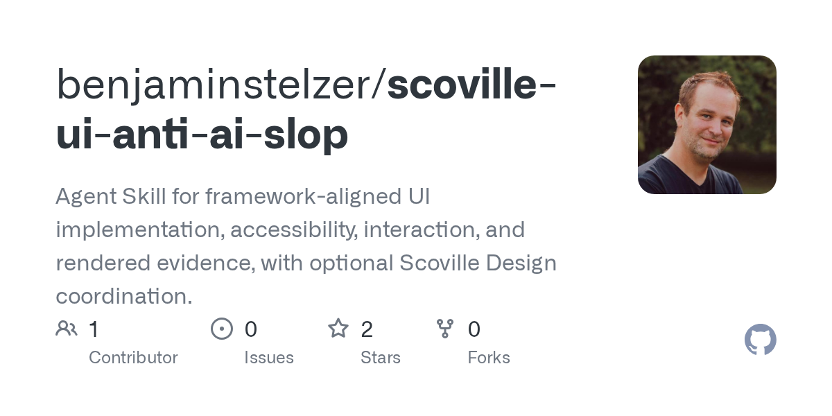 Scoville UI Anti AI Slop — AI skill for Claude Code