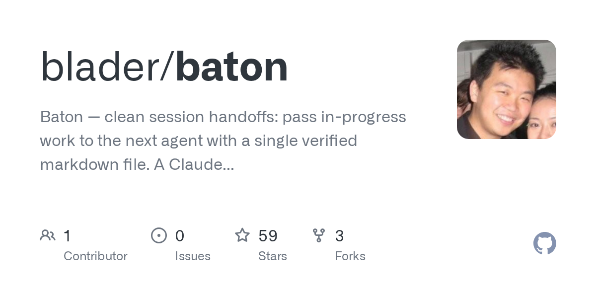 Baton — Documentation skill for Claude Code