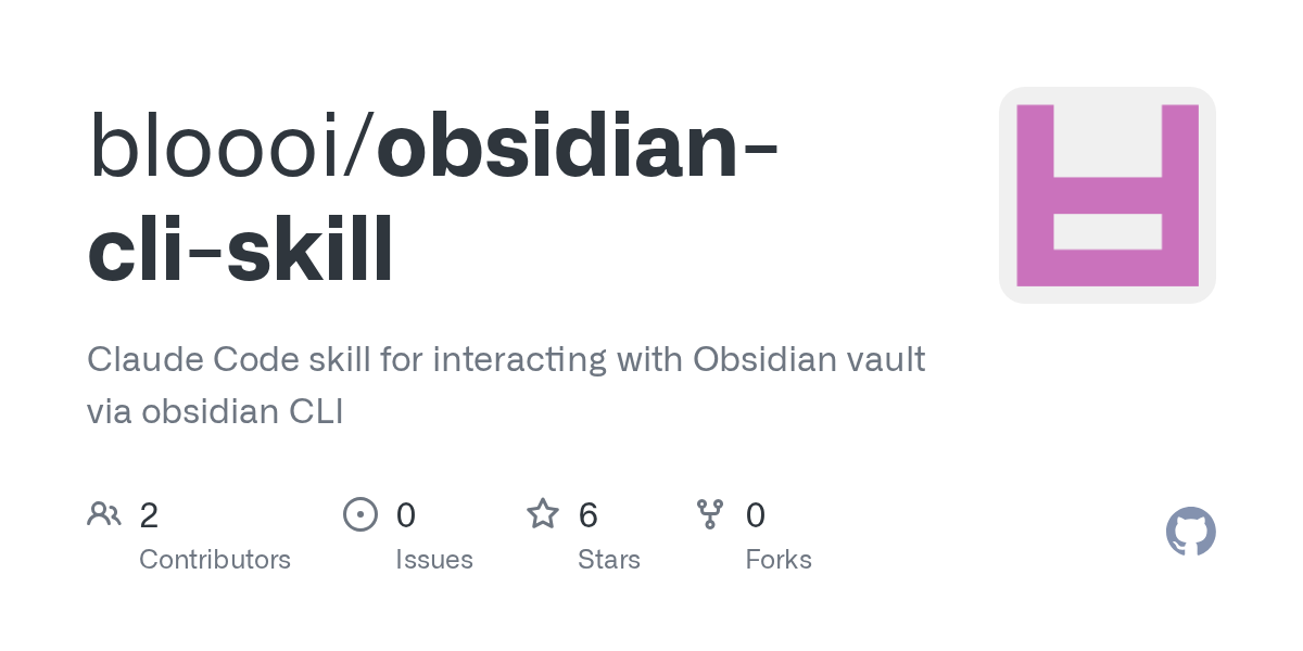 Obsidian CLI Skill — Development skill for Claude Code