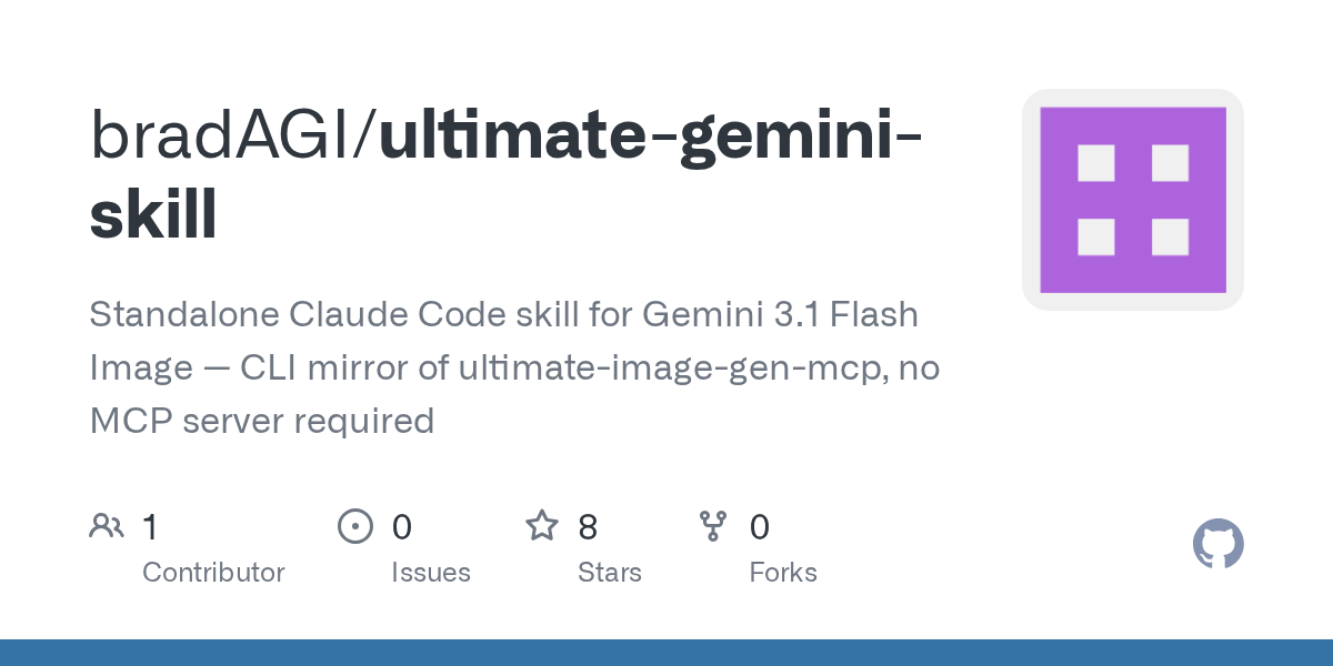Ultimate Gemini Skill — Development skill for Claude Code