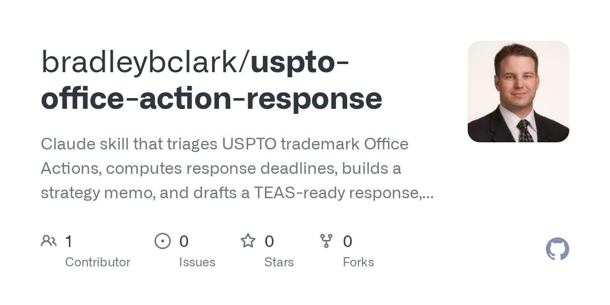 Uspto Office Action Response — Development skill for Claude Code