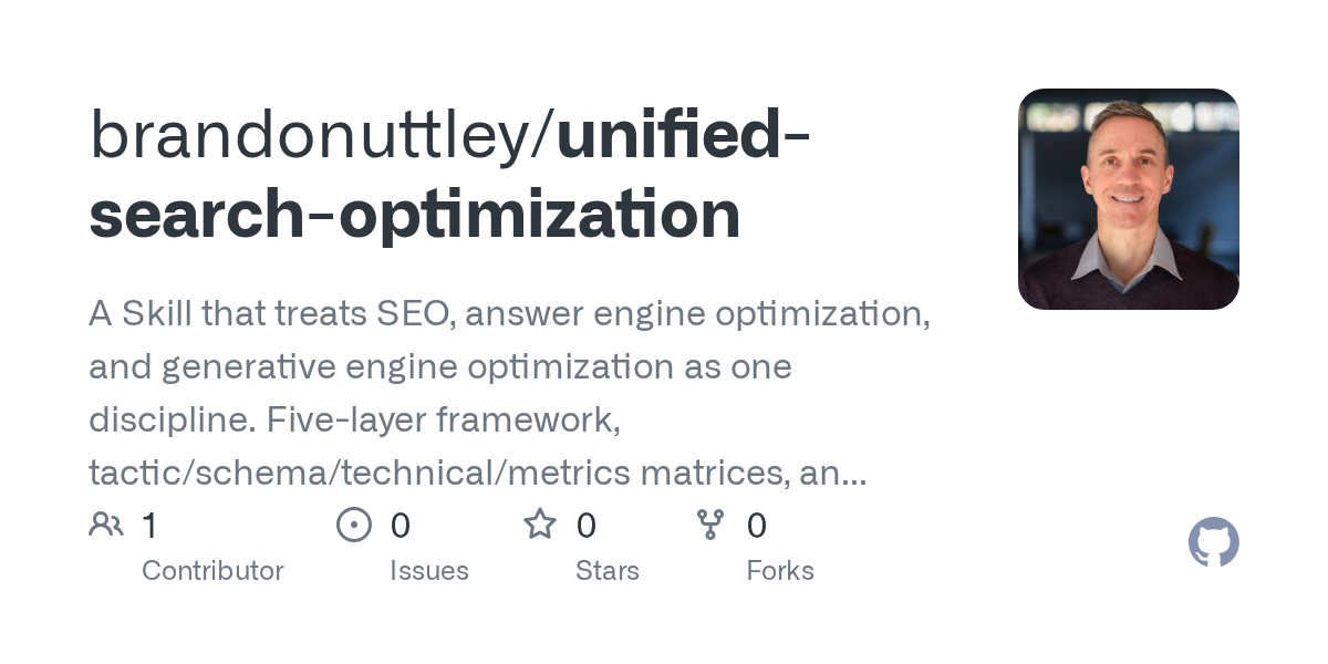 Unified Search Optimization — Development skill for Claude Code