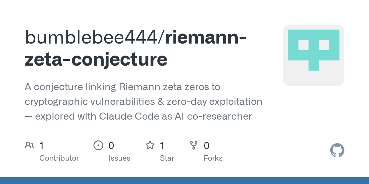 Riemann Zeta Conjecture — AI skill for Claude Code