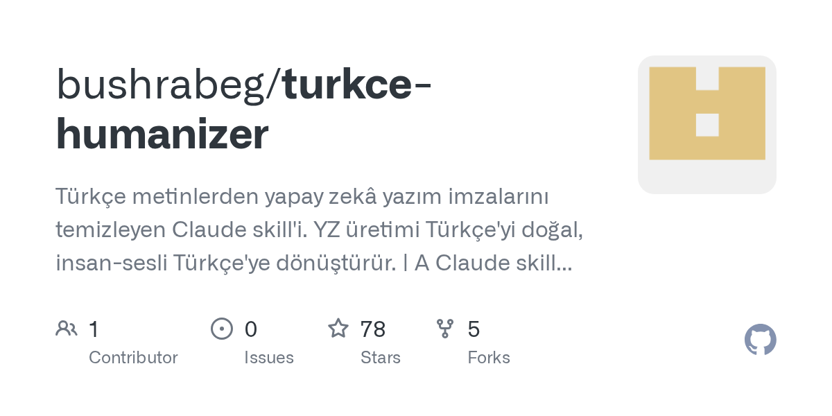 Turkce Humanizer — AI skill for Claude Code