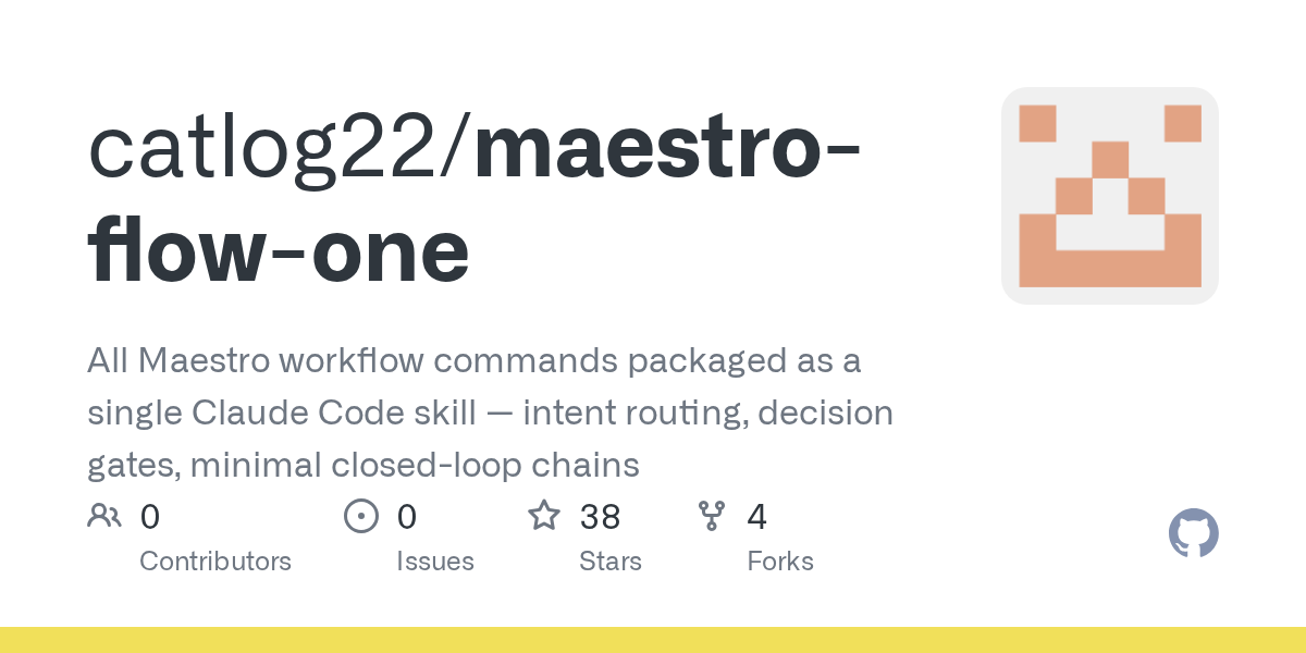Maestro Flow One — Productivity skill for Claude Code