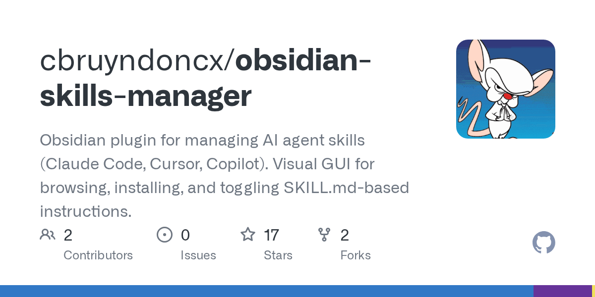 Obsidian Skills Manager — AI skill for Claude Code