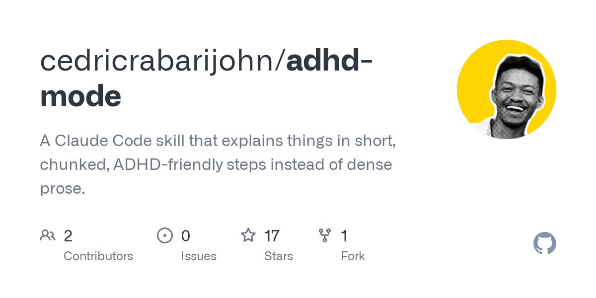 Adhd Mode — Development skill for Claude Code