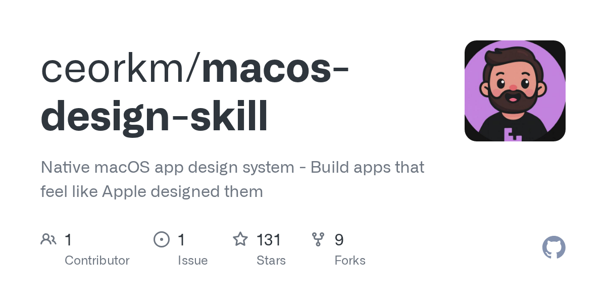 macOS Design Skill — Design skill for Claude Code