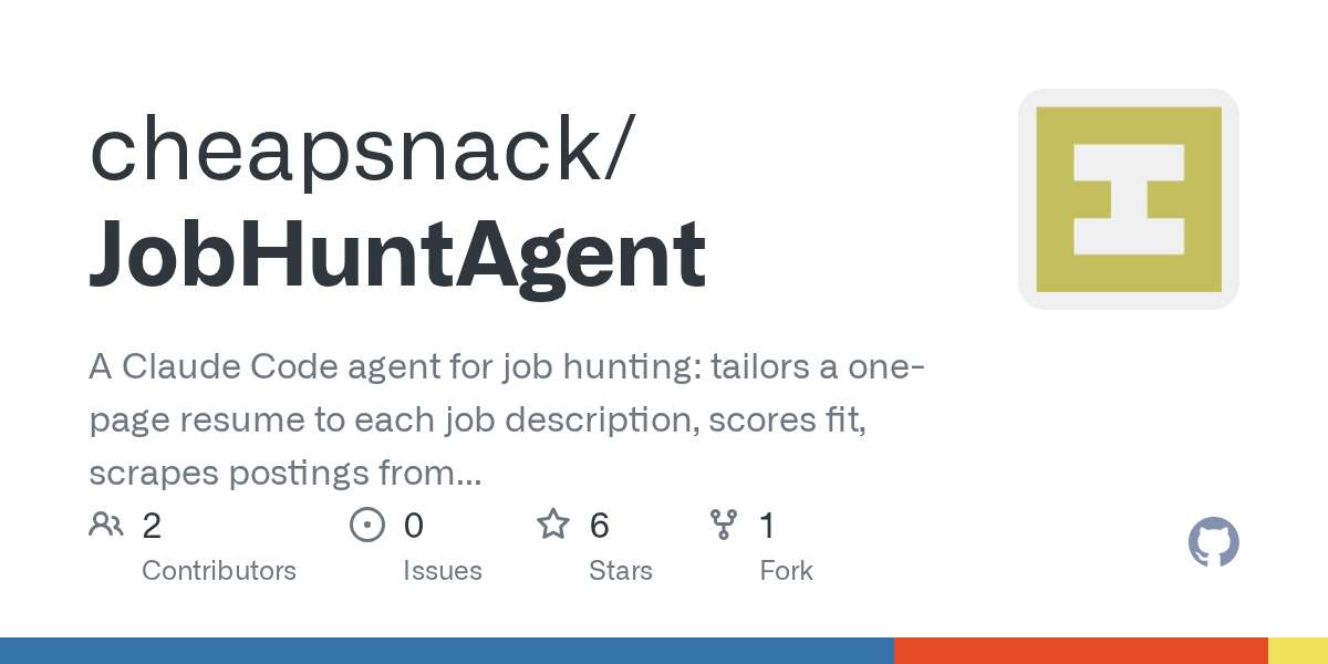 JobHuntAgent — Development skill for Claude Code