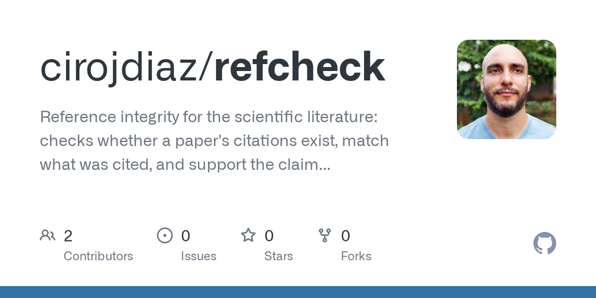 Refcheck — Development skill for Claude Code