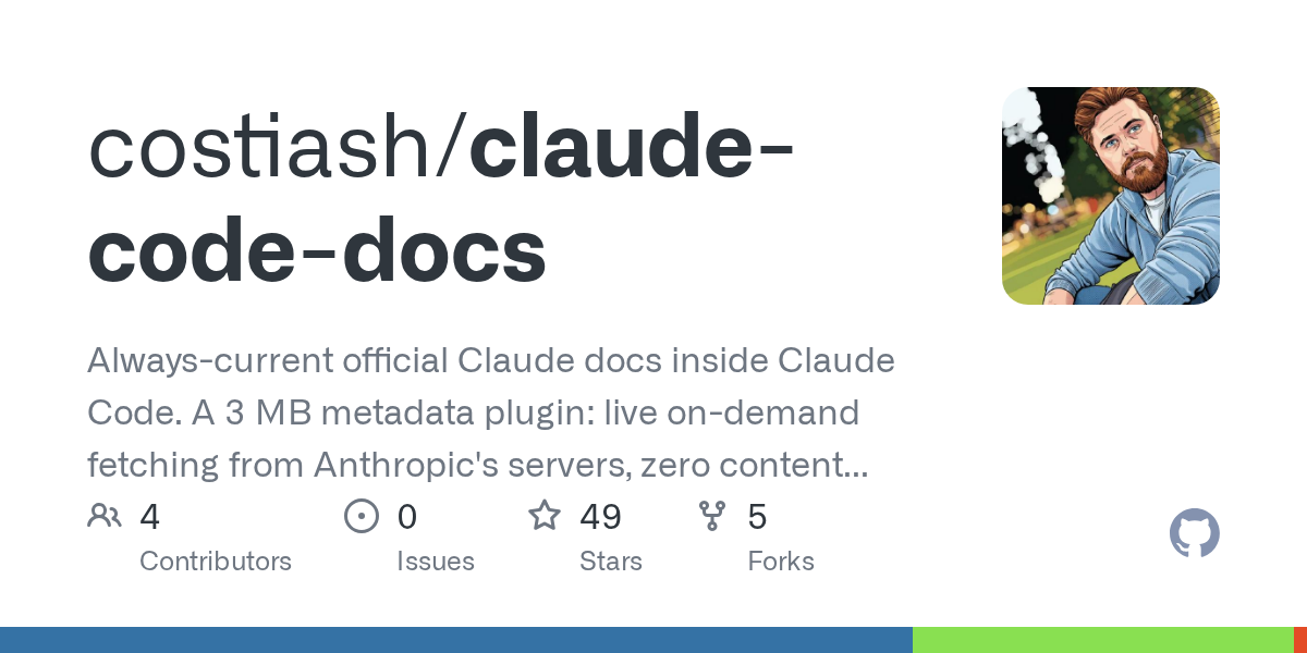 Claude Code Docs — Documentation skill for Claude Code