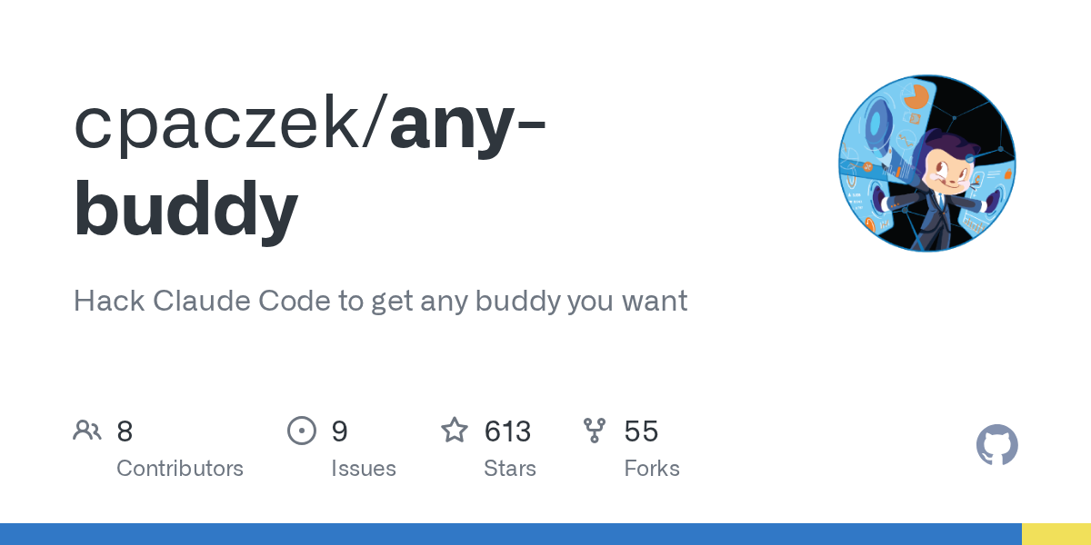 Any Buddy — Development skill for Claude Code