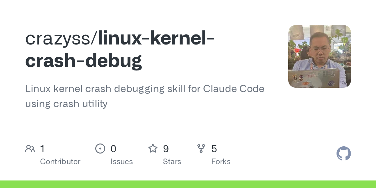 Linux Kernel Crash Debug — Development skill for Claude Code