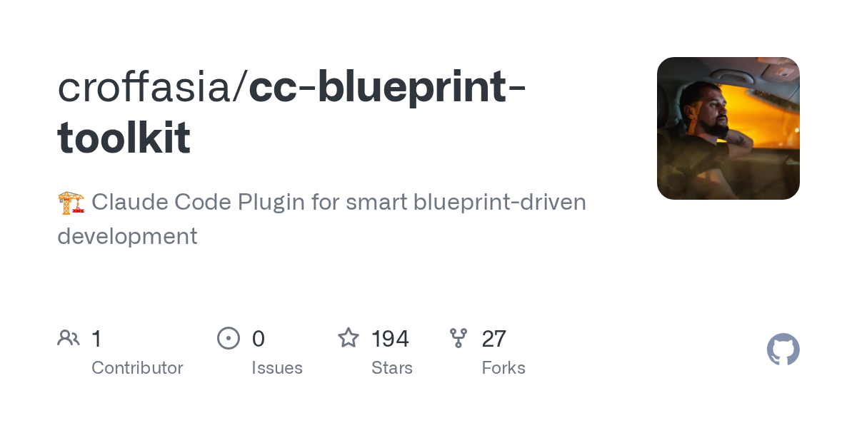 Cc Blueprint Toolkit — Development agent for Claude Code