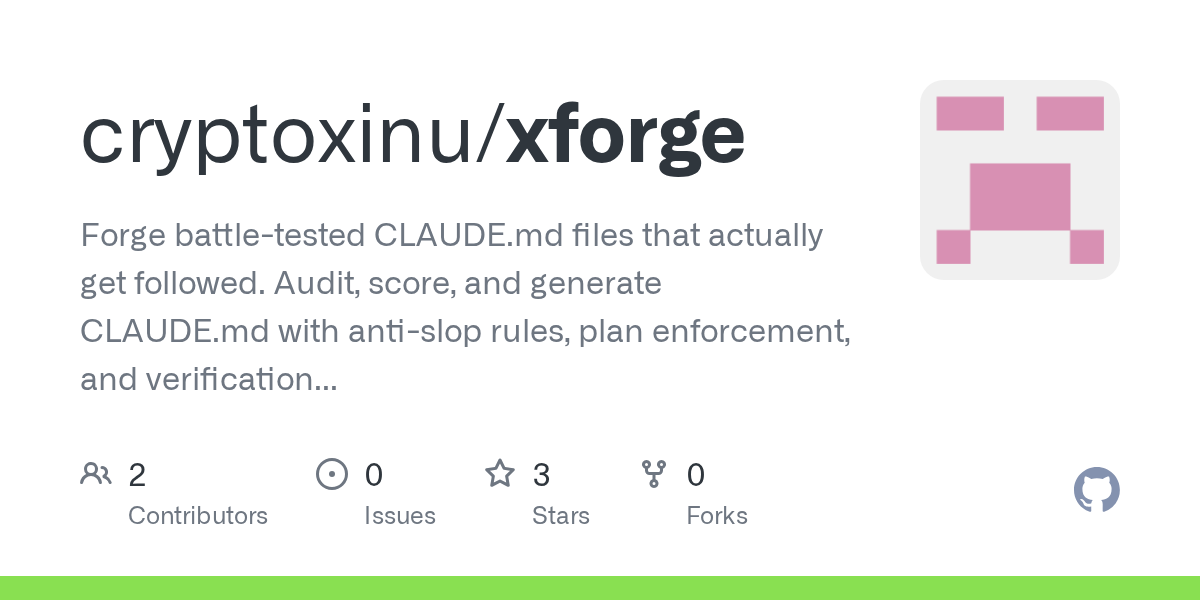 Xforge Score — Development skill for Claude Code