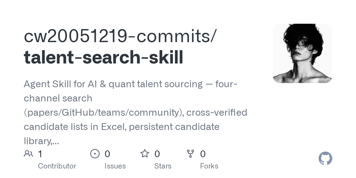 Talent Search Skill — AI skill for Claude Code