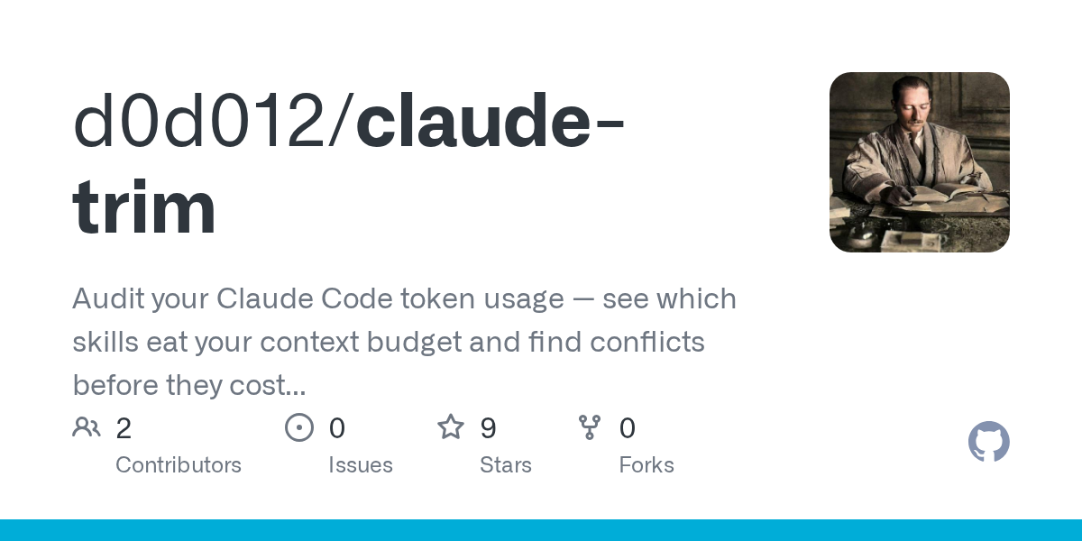 Claude Trim — Security skill for Claude Code