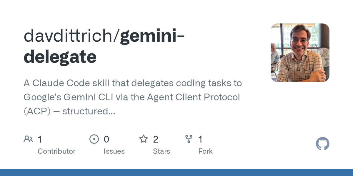 Gemini Delegate — Development skill for Claude Code