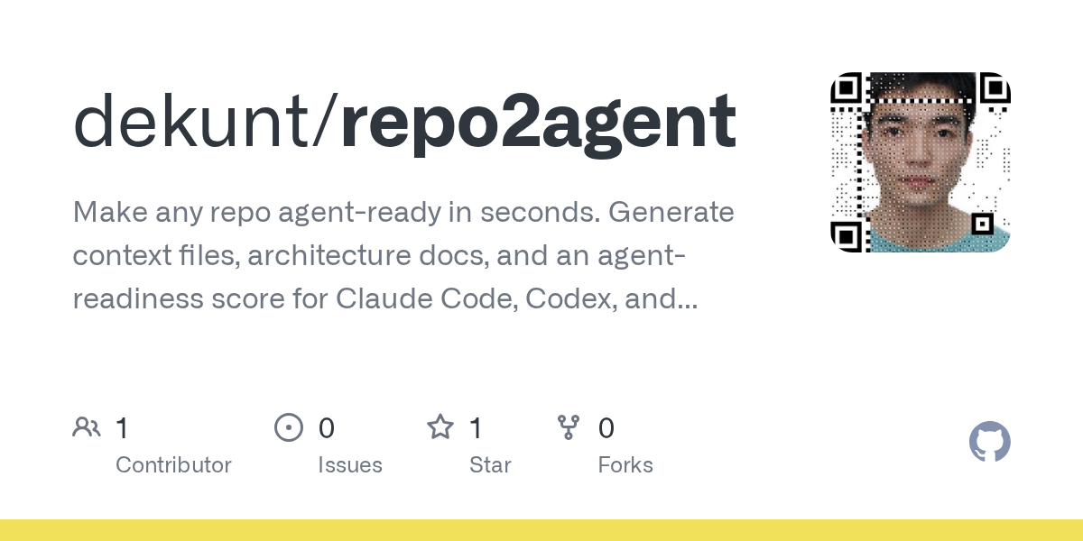 Repo2agent — Development skill for Claude Code