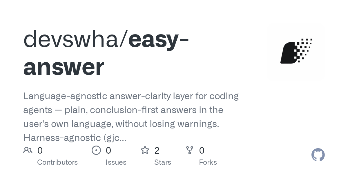 Easy Answer — Development skill for Claude Code