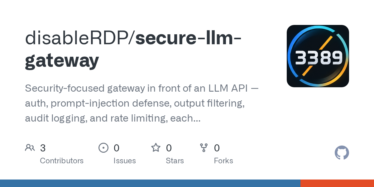 Secure LLM Gateway — Security skill for Claude Code