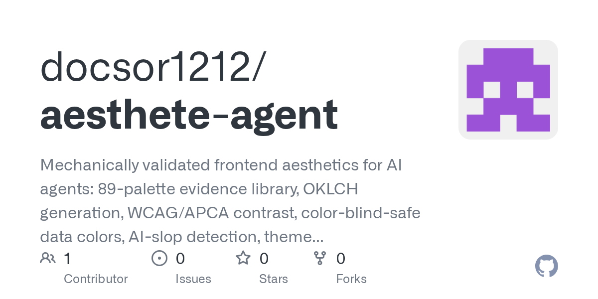 Aesthete Agent — Data skill for Claude Code