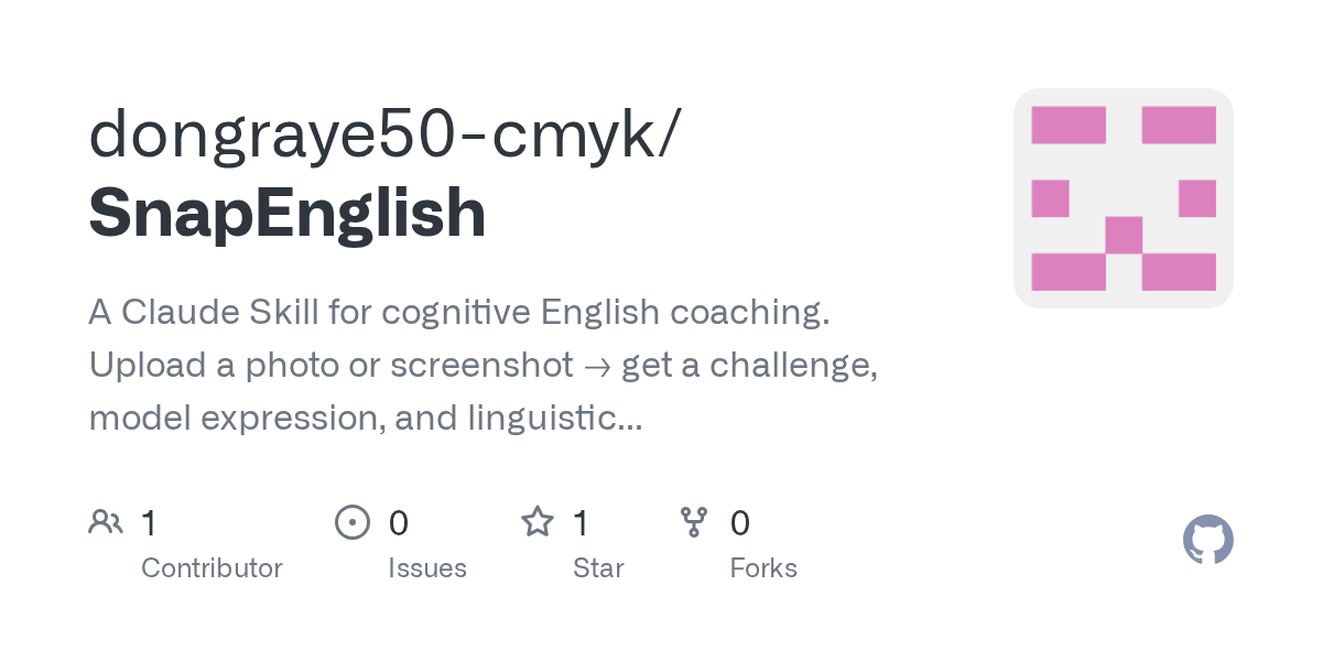 SnapEnglish — AI skill for Claude Code