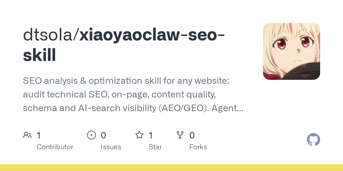 Xiaoyaoclaw SEO Skill — Security skill for Claude Code