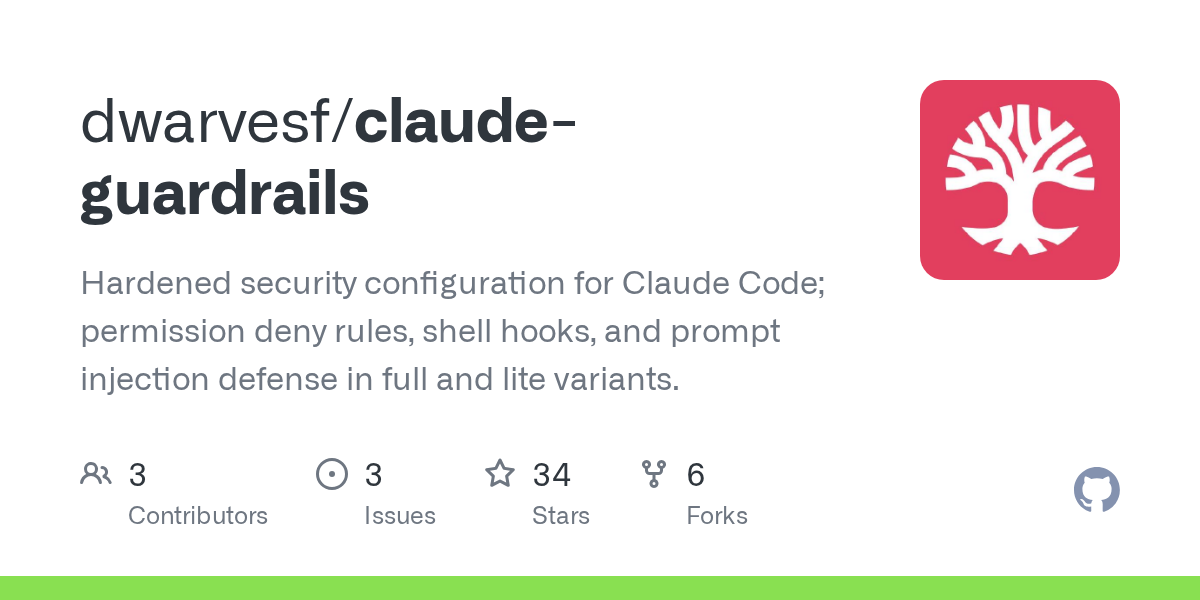 Claude Guardrails — Security skill for Claude Code
