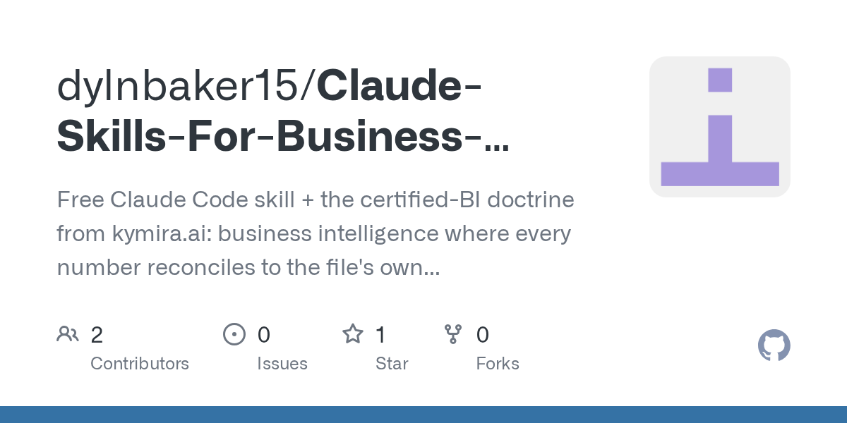 Claude Skills For Business Intelligence — AI skill for Claude Code