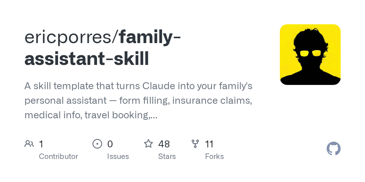 Family Assistant Skill — Development skill for Claude Code