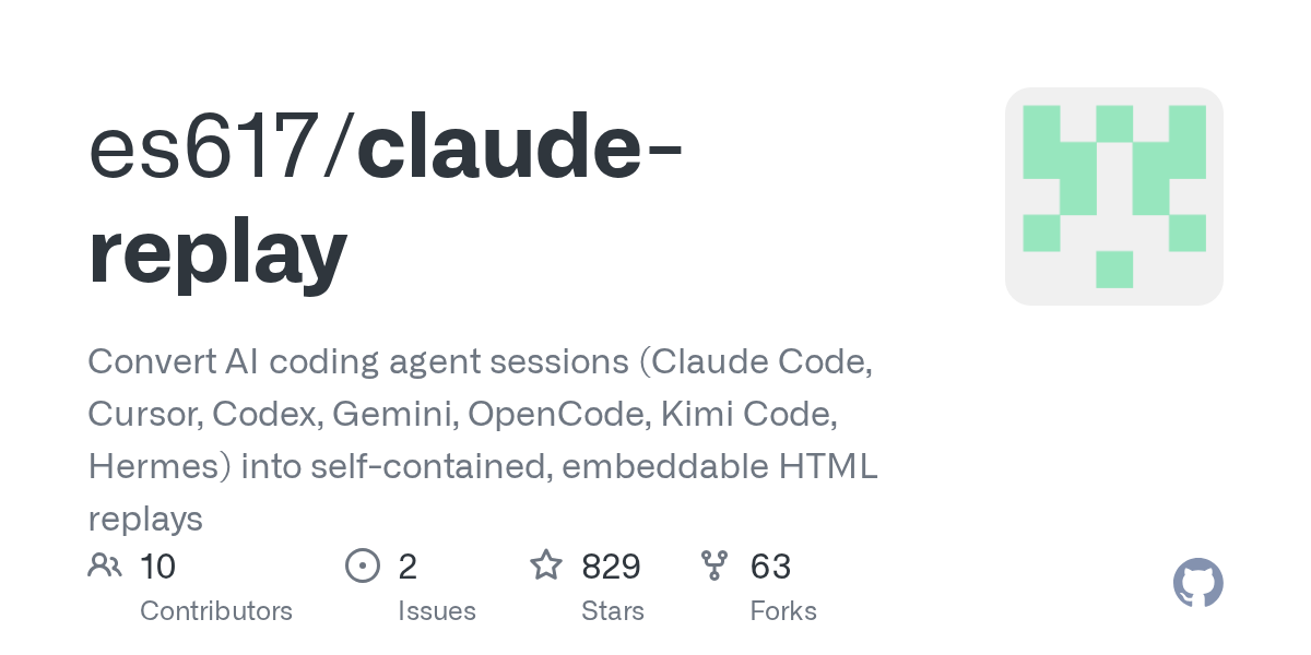 Claude Replay — AI skill for Claude Code