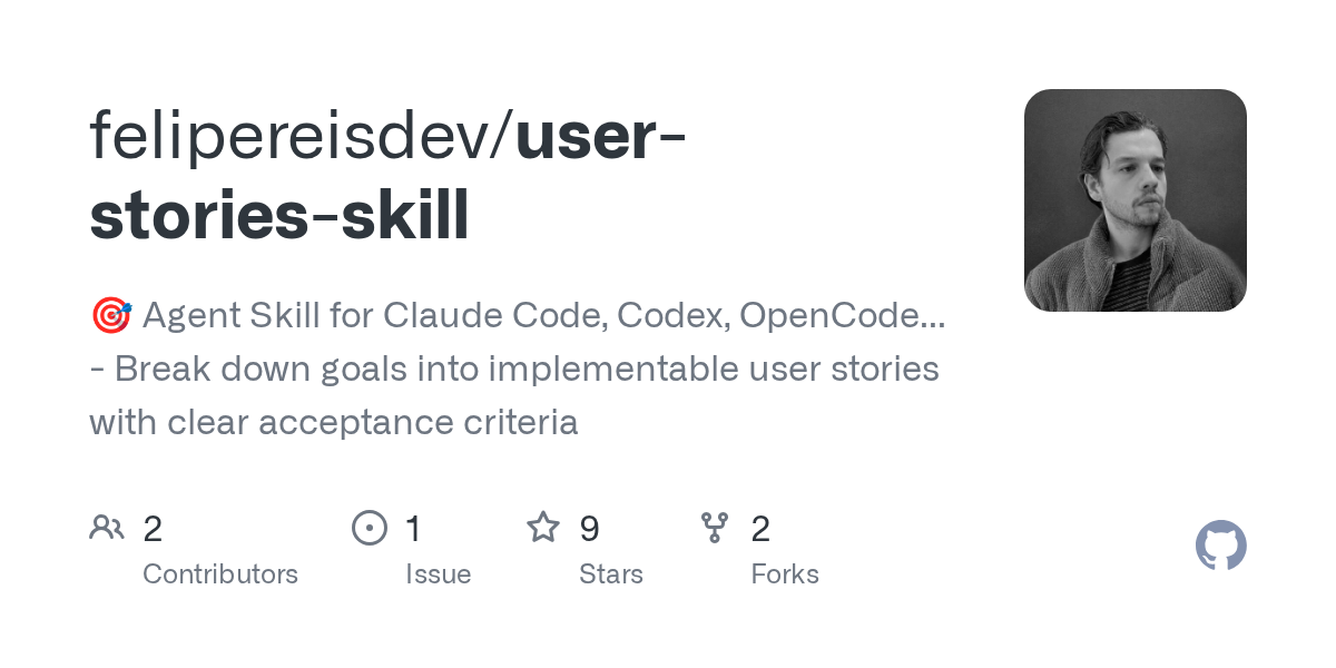 User Stories Skill — Development skill for Claude Code