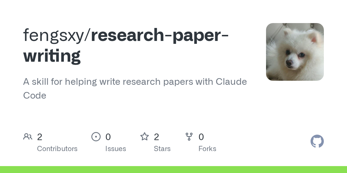 Research Paper Writing — Development skill for Claude Code