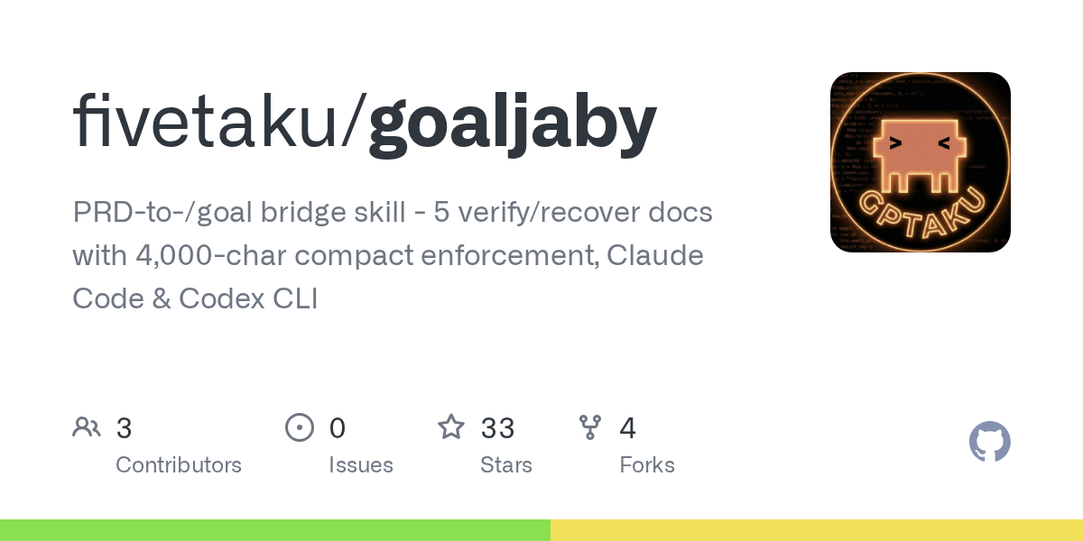 Goaljaby — Development skill for Claude Code