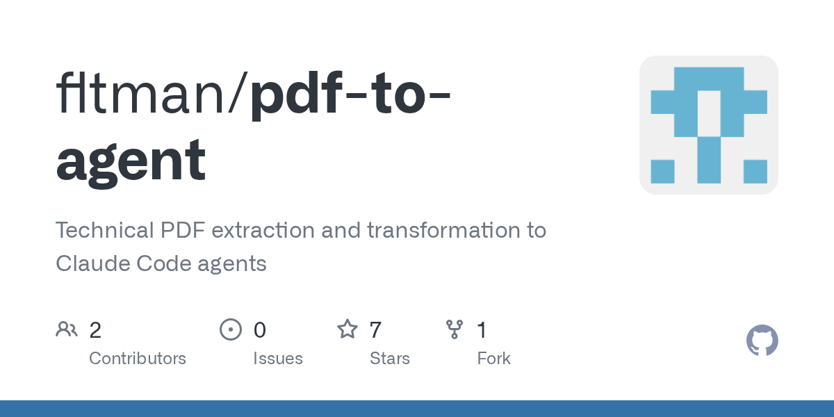 PDF To Agent — Development agent for Claude Code