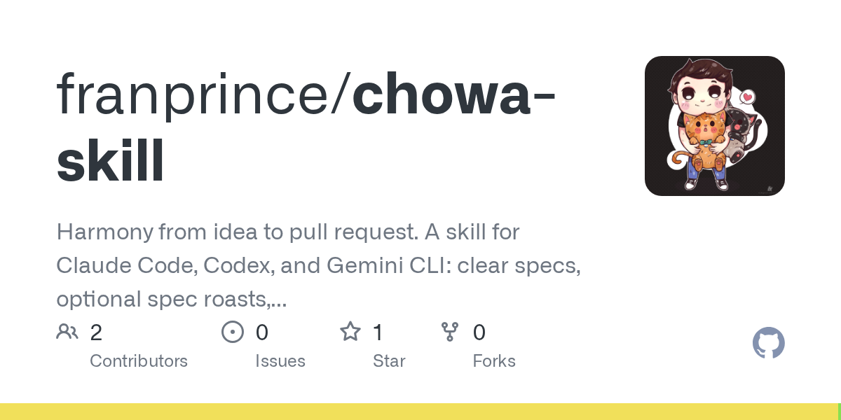 Chowa Skill Mechanical — Development agent for Claude Code