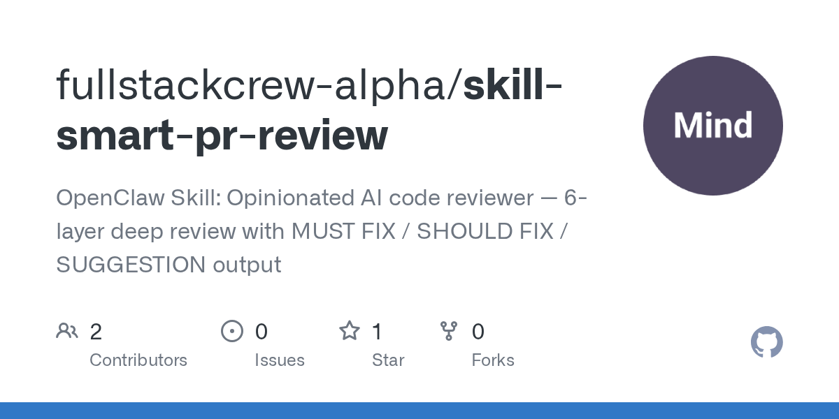 Smart PR Review — AI skill for Claude Code