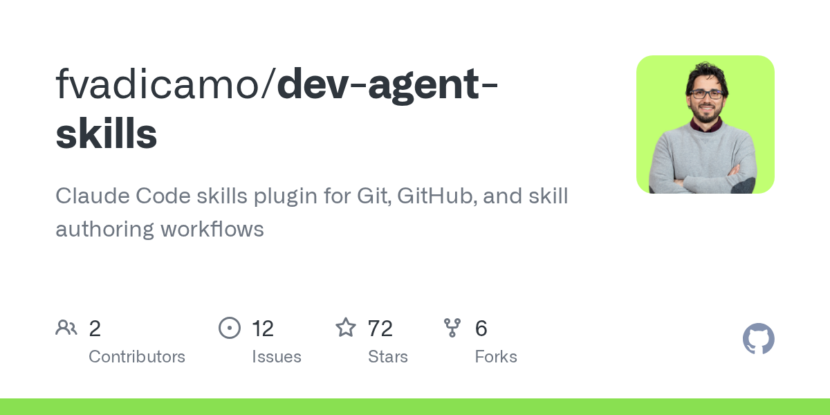 Dev Agent Skills — Git skill for Claude Code