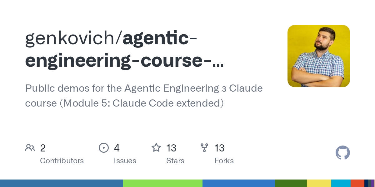 Agentic Engineering Course Public — Development skill for Claude Code