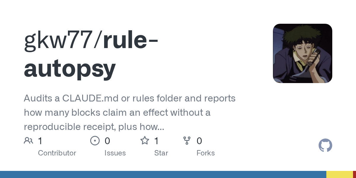 Rule Autopsy — Security skill for Claude Code