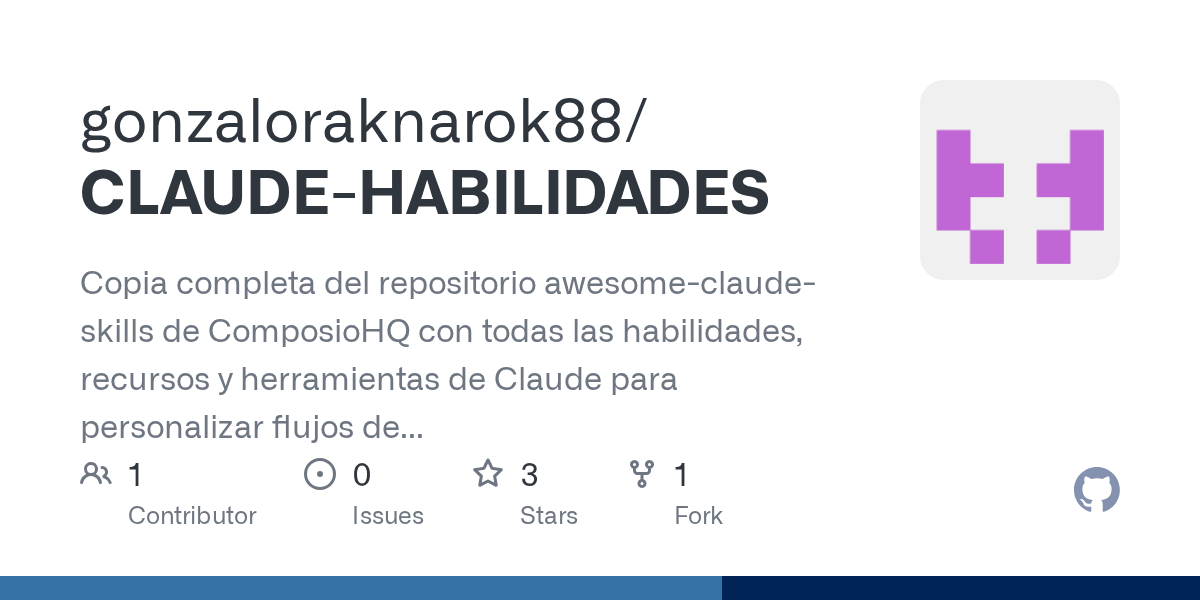 Claude Habilidades — Development skill for Claude Code