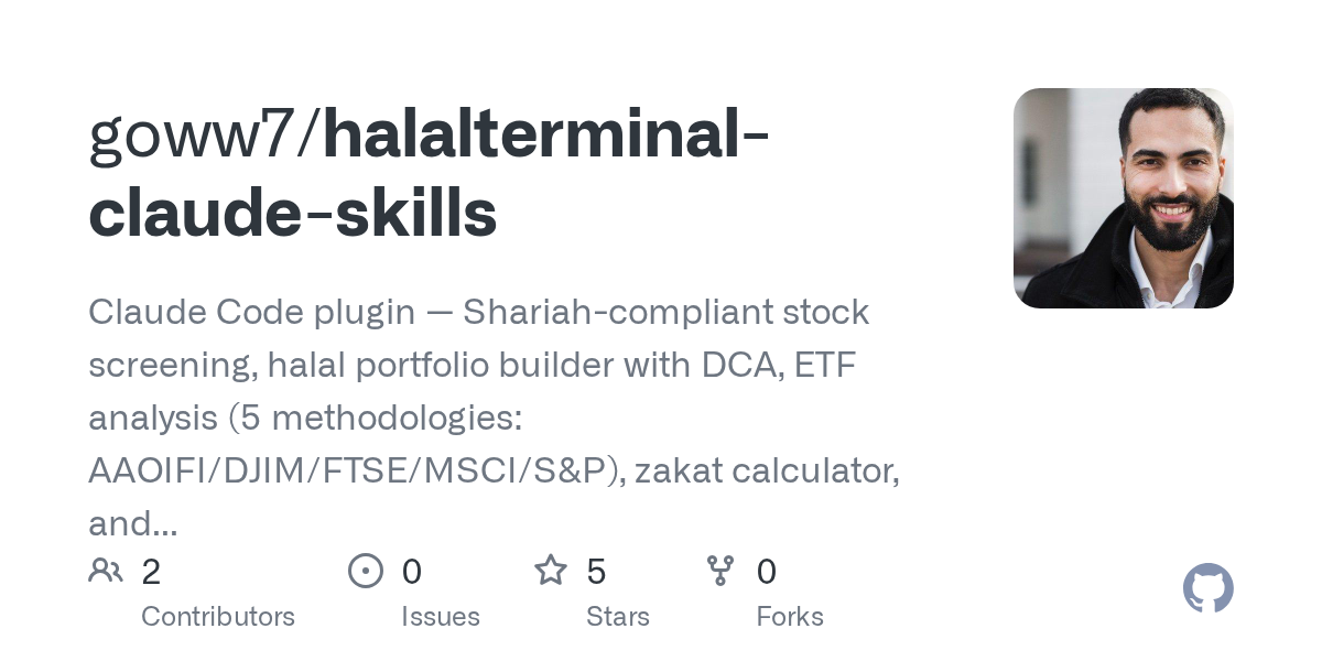Halal Portfolio Builder Agent — Development agent for Claude Code