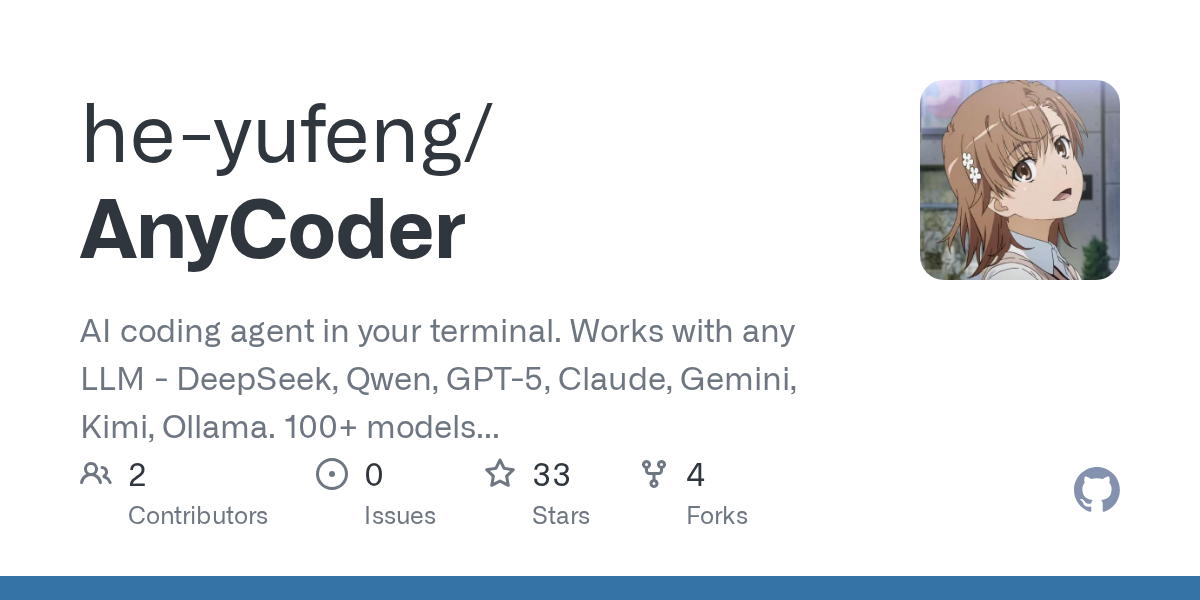 AnyCoder — AI skill for Claude Code