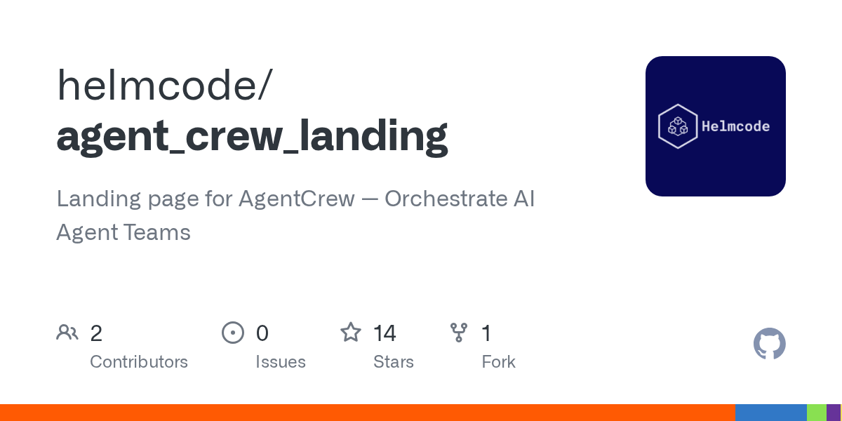 Agent Crew Landing — AI skill for Claude Code