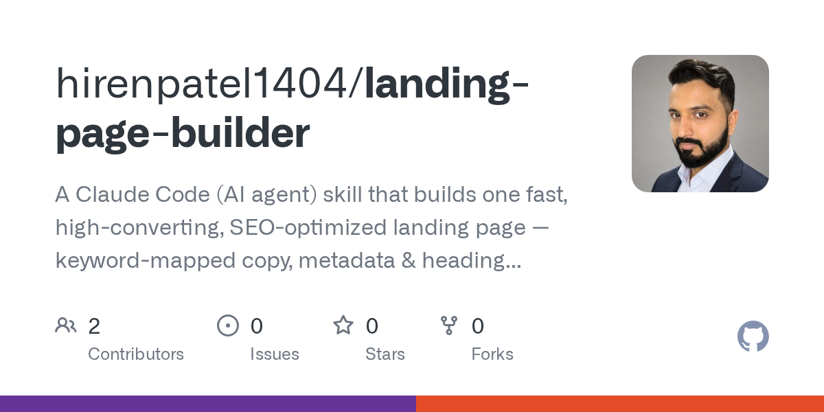 Landing Page Builder — AI skill for Claude Code