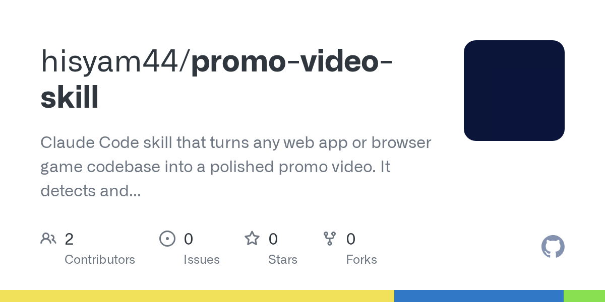 Promo Video Skill — Testing skill for Claude Code