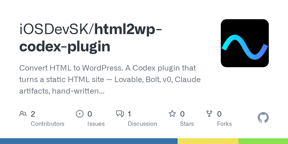 Html2wp Codex Plugin — Development skill for Claude Code