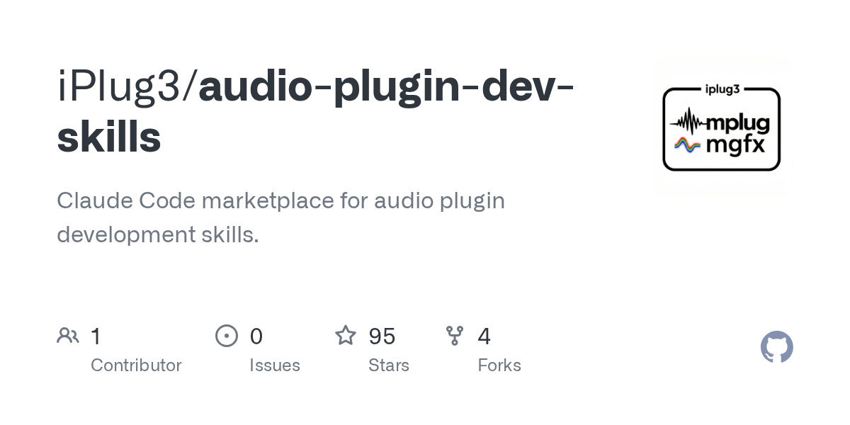 Audio Plugin Dev Skills — Development skill for Claude Code